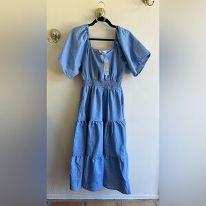 Denim look dress size small NWT